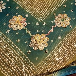 Stunning Sequined Saree with stitched blouse